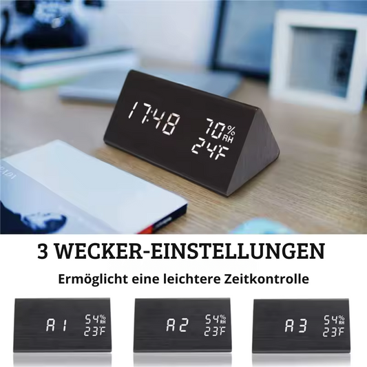 Digitaler Holz Wecker